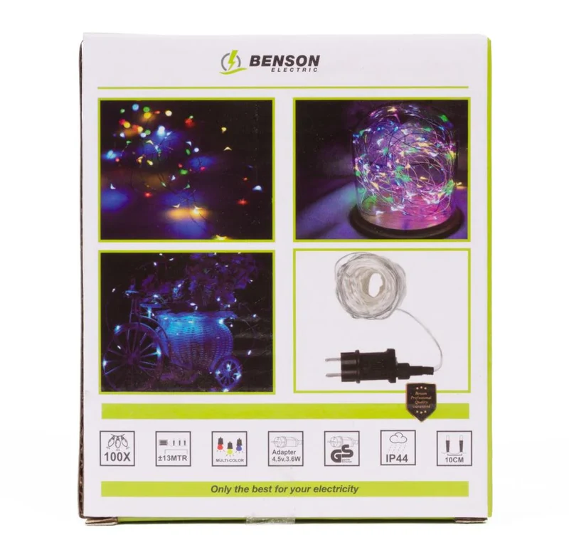Benson Kleurrijke LED-Lichtslang – 100 LEDs – 13 Meter – IP44