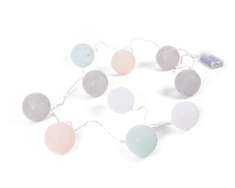Benson LED Lichtsnoer – 10 Cotton Balls – 1,52 Meter – Veelkleurig