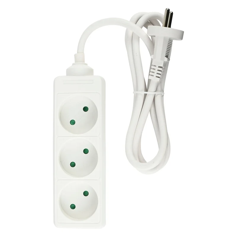 Benson Stekkerdoos – 3-voudig – 1,5 meter – 3500W – Wit