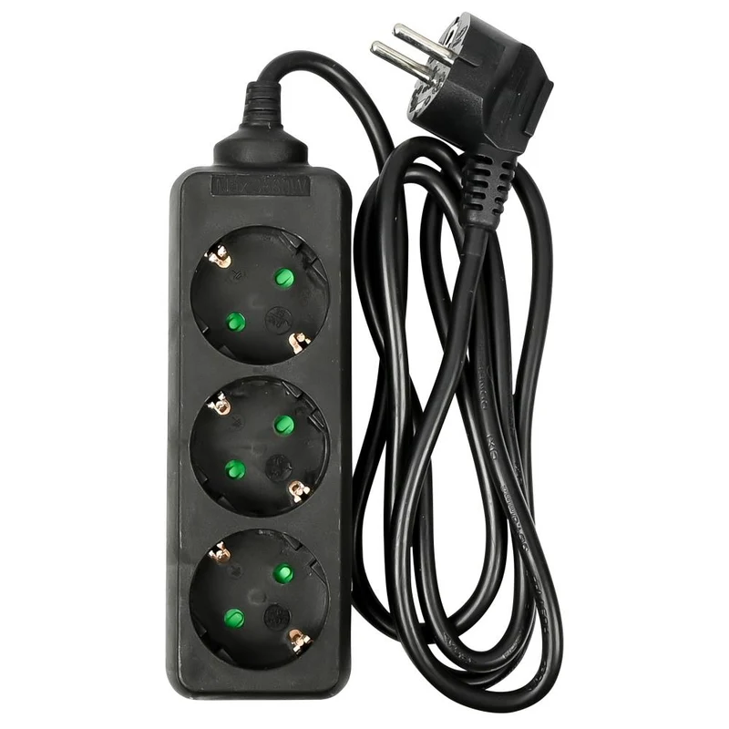 Benson Stekkerdoos met USB-A & USB-C – 3-voudig – 1,5 meter – Zwart