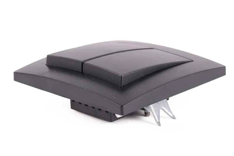 Benson Inbouw Wisselschakelaar – Matzwart – Modern Design – 81 x 81 mm