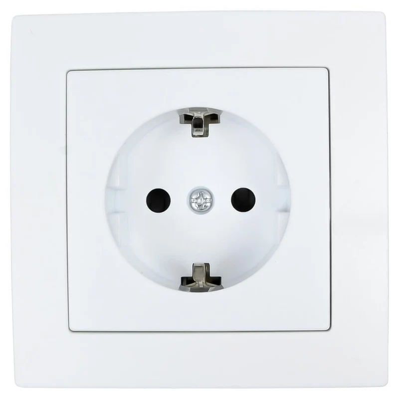Benson Inbouw Stopcontact – Randaarde – Strak Design – Wit