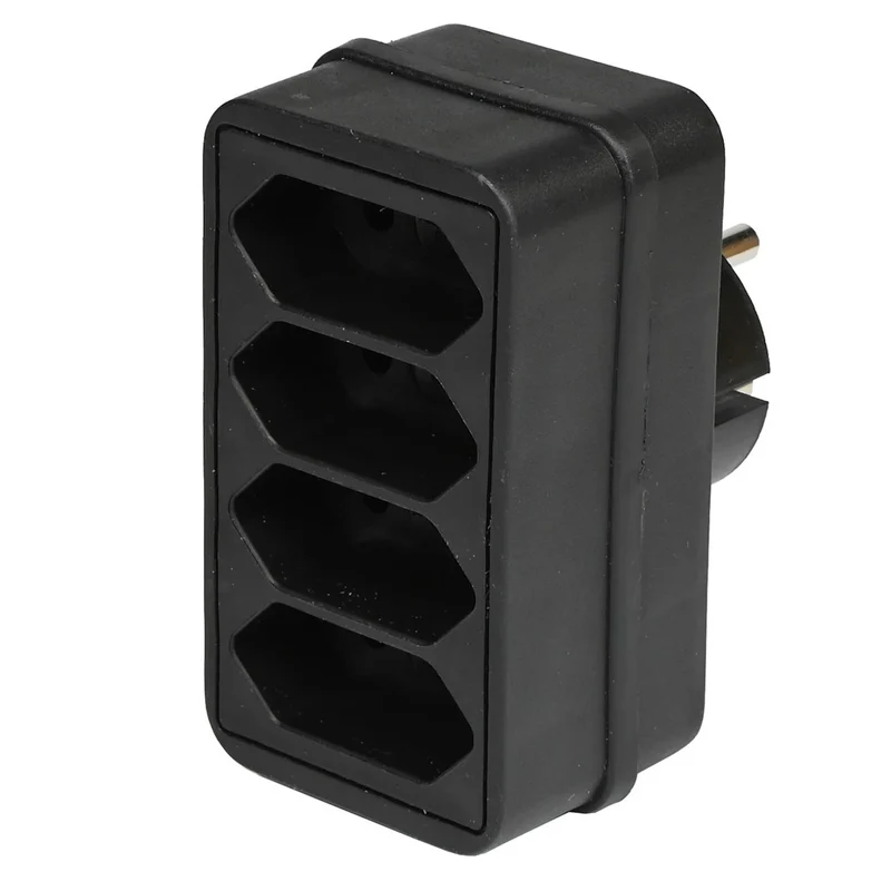 Benson Stekker Quattro – 4-voudige Verdeelstekker – Zwart – 2300 Watt