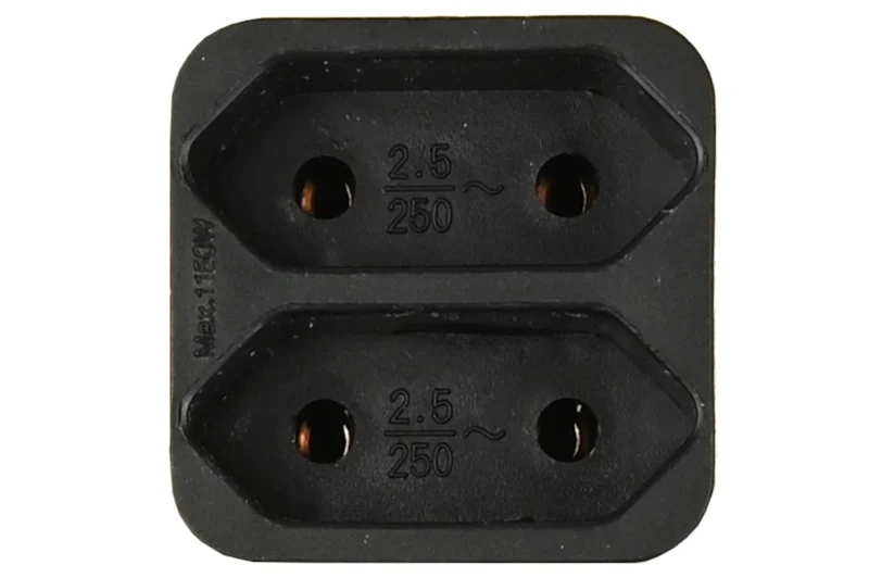 Benson Dubbele Verdeelstekker – Zwart – 2300W – 2 Aansluitingen
