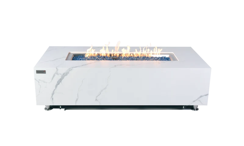 Carrara Vuurtafel op Gas – Bianco White | Elementi