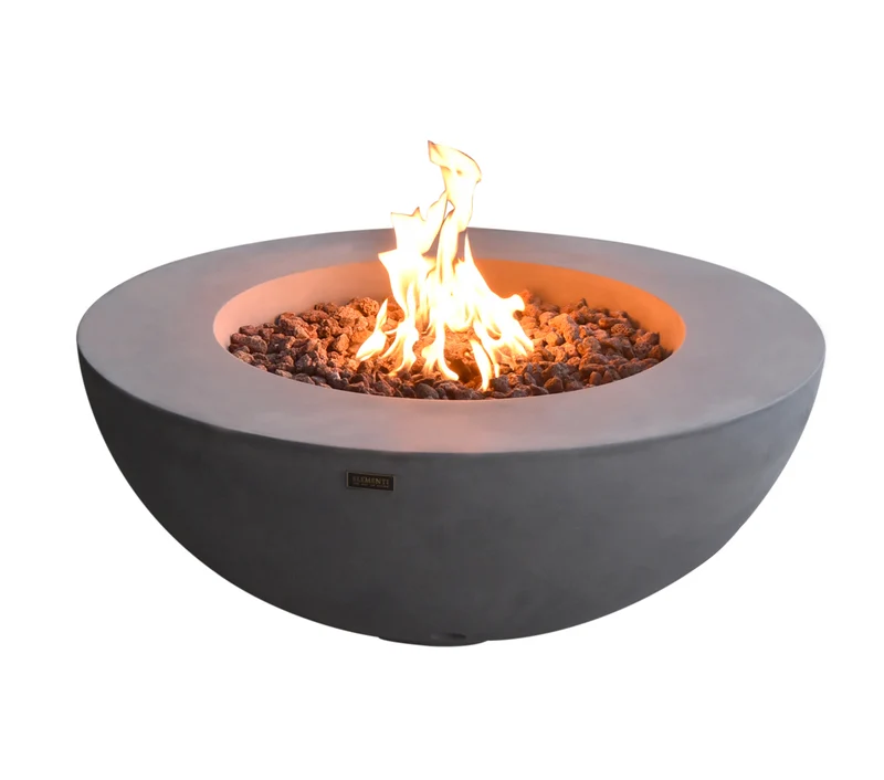 Lunar Bowl Vuurtafel op Gas – Light Grey | Elementi