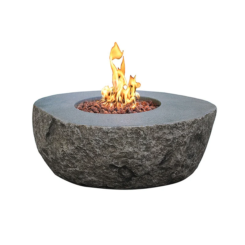 Boulder Vuurtafel op Gas – Basalt | Elementi