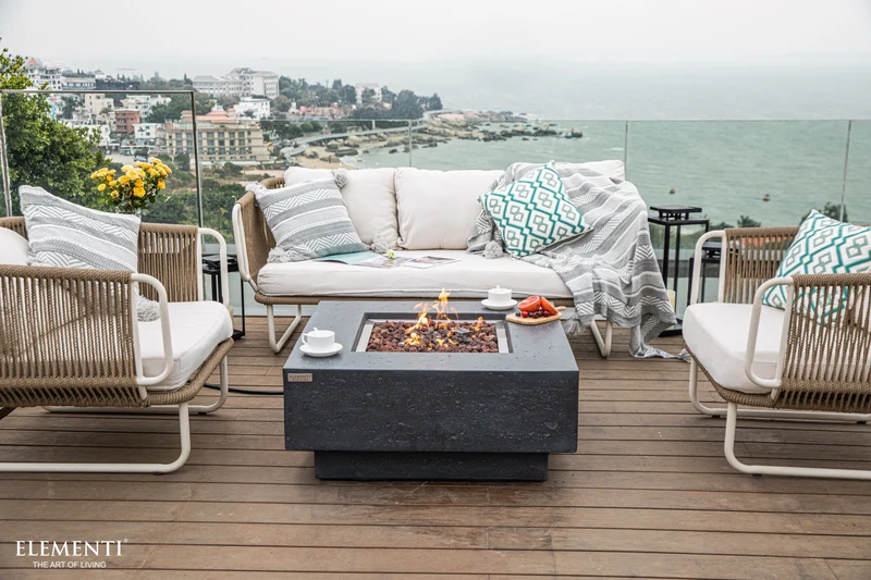 Manhattan Vuurtafel op Gas – Dark Grey | Elementi