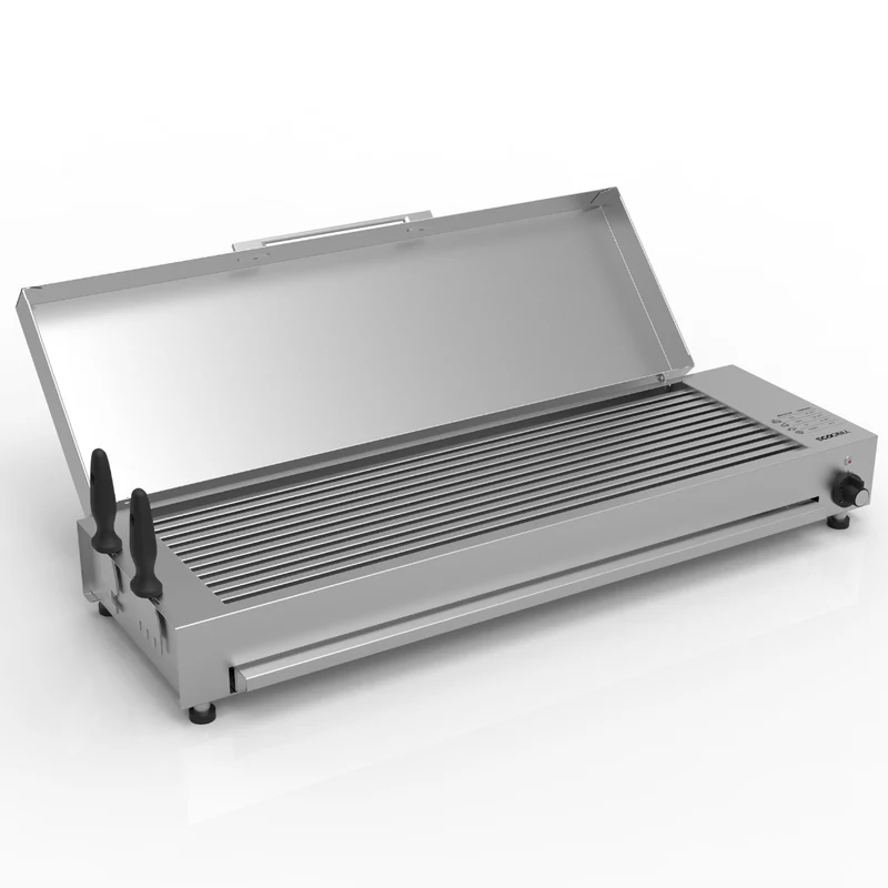 EcoGrill Home L – Elektrische Barbecue RVS | 2400W | Tafelmodel