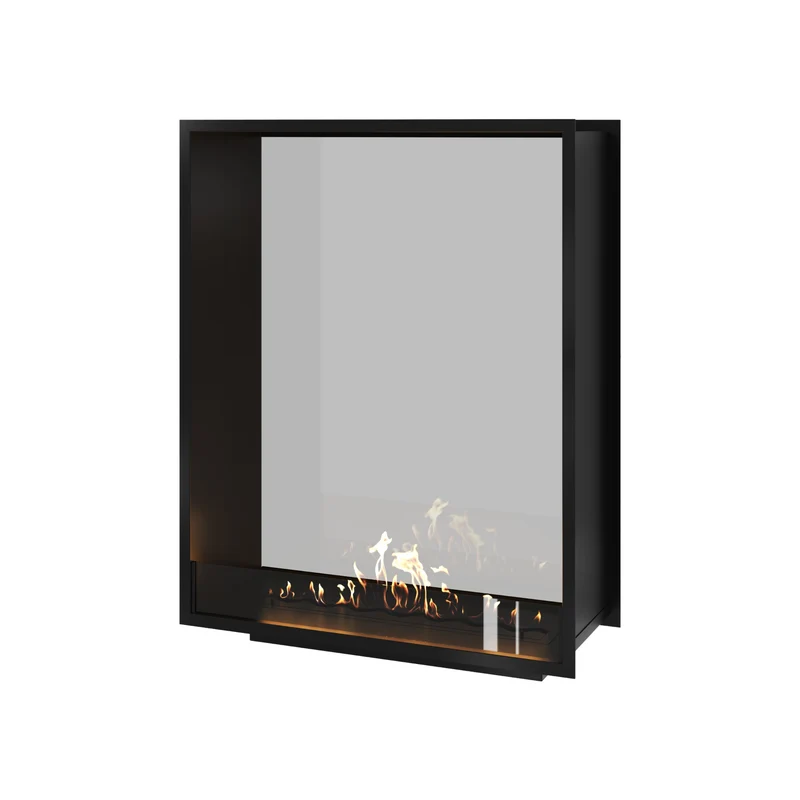 Verticale Bio-ethanol Doorkijkhaard Fame Enkel Glas 100 x 100 cm | Wild Flame