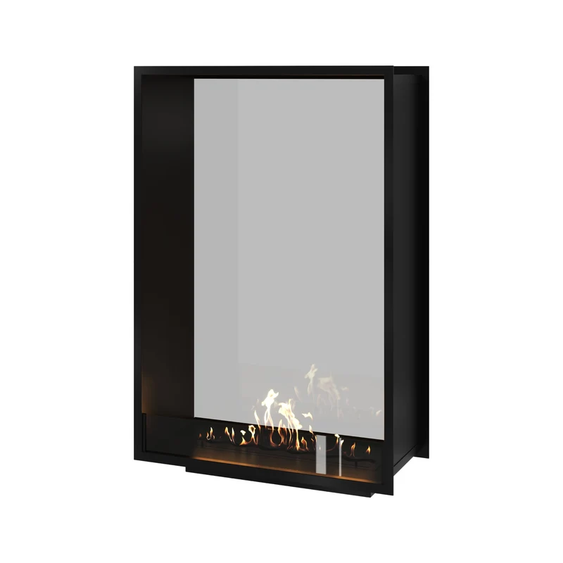 Verticale Bio-ethanol Doorkijkhaard Fame Enkel Glas 90 x 120 cm | Wild Flame