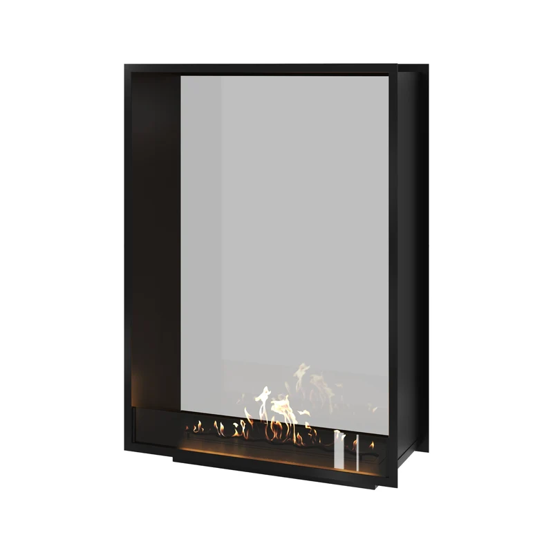 Verticale Bio-ethanol Doorkijkhaard Fame Enkel Glas 100 x 120 cm | Wild Flame