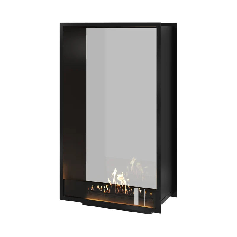 Verticale Bio-ethanol Doorkijkhaard Fame Enkel Glas 80 x 140 cm | Wild Flame