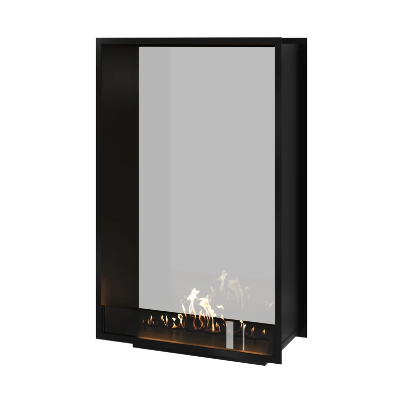 Verticale Bio-ethanol Doorkijkhaard Fame Enkel Glas 90 x 140 cm | Wild Flame