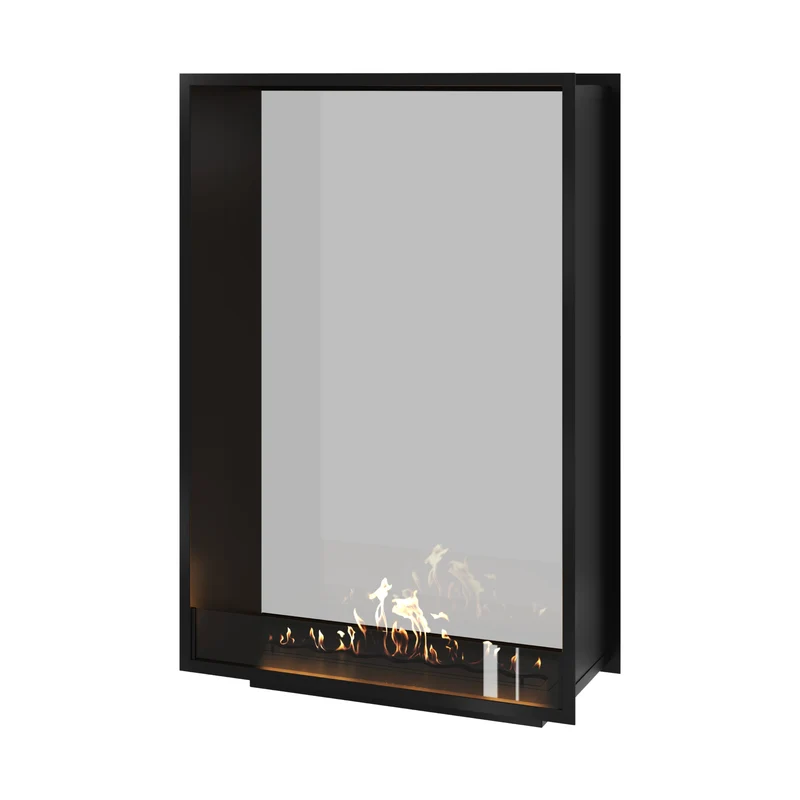 Verticale Bio-ethanol Doorkijkhaard Fame Enkel Glas 100 x 140 cm | Wild Flame