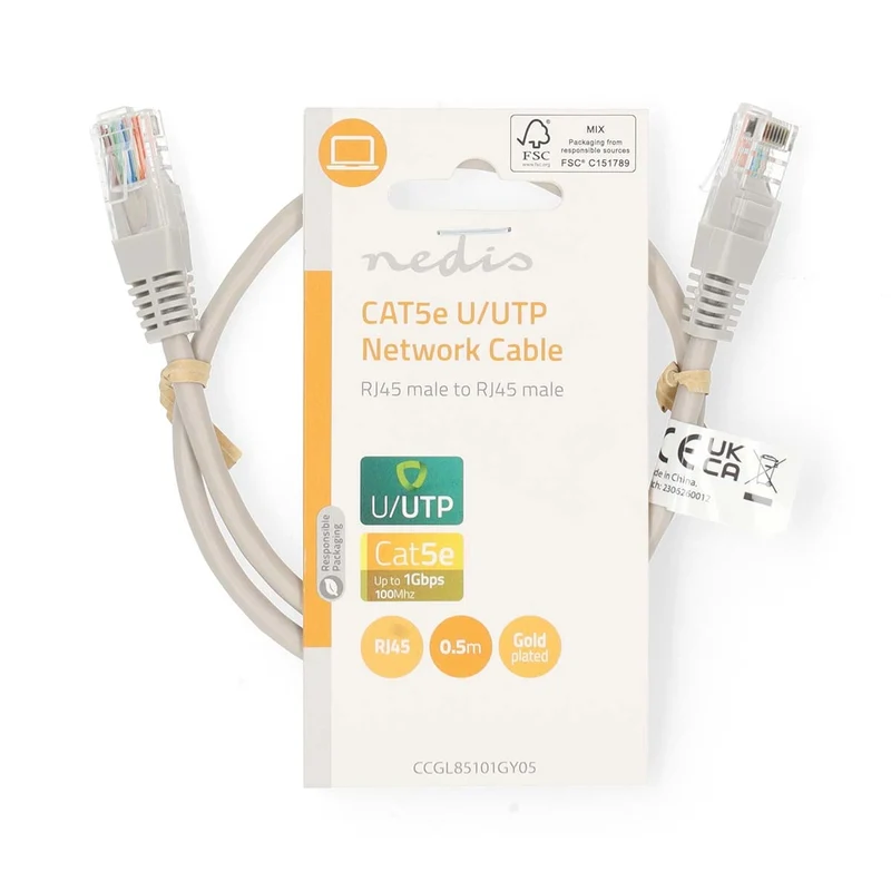 CAT5e Netwerkkabel U/UTP - RJ45 Male - RJ45 Male