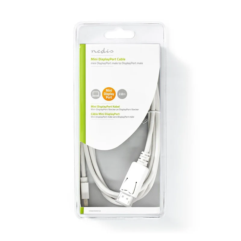 Mini DisplayPort-Kabel DisplayPort 1.4 - Mini-DisplayPort Male - DisplayPort Male