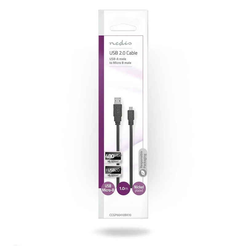 USB-Kabel USB 2.0 - USB-A Male - USB Micro-B Male