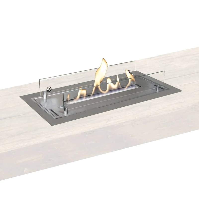 Xaralyn Bio-ethanol brander L met inbouwprofiel Geborsteld RVS