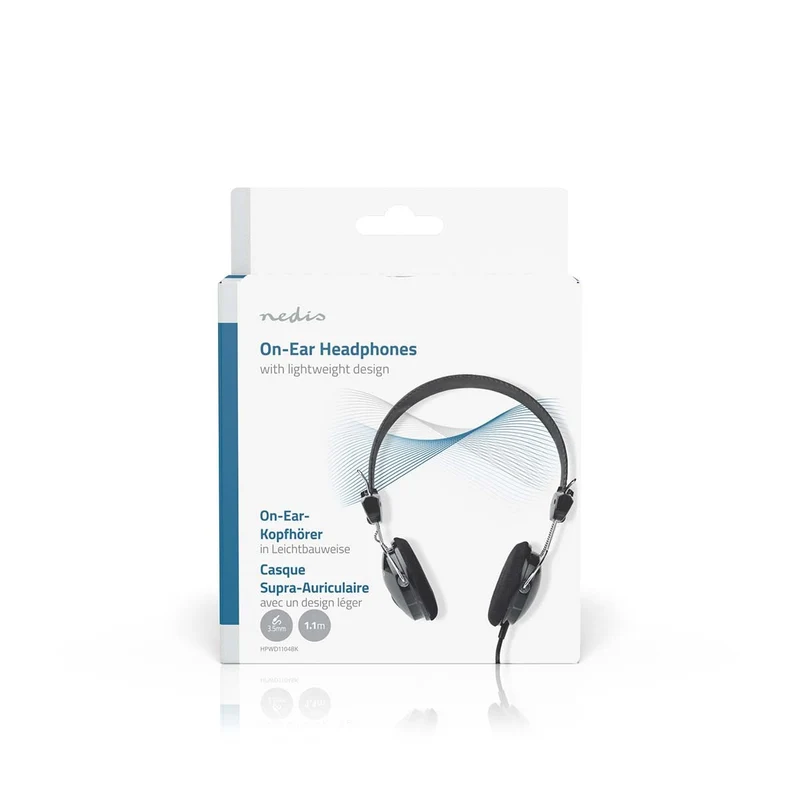 Bedrade On-ear Koptelefoon 3,5 mm - Kabellengte: 1.10m - Zwart