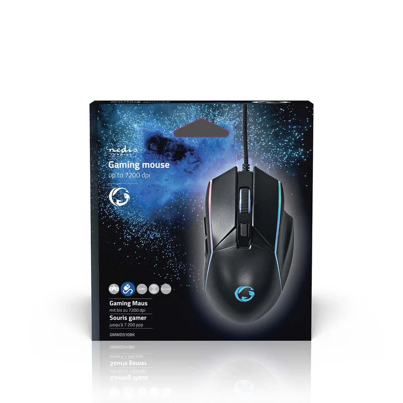 Gaming Muis Bedraad - 800 / 1200 / 2400 / 3200 / 4800 / 7200 dpi - Instelbare DPI