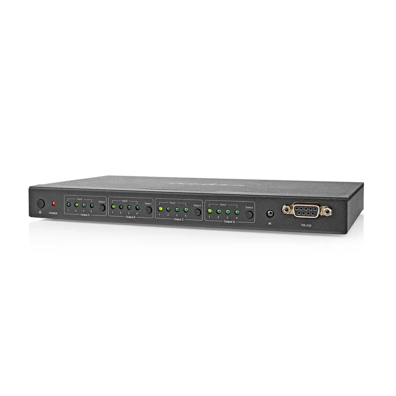 HDMI™ Matrix-Switch 4 x 4-Poorts poort(en) - DC Power / 1x RS232 / 4x HDMI™ Input - 4x HDMI™ Output