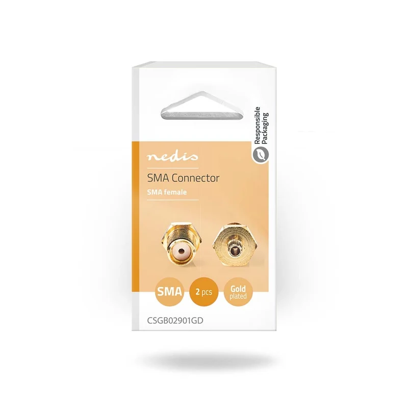 SMA-Connector Recht - Female - Verguld