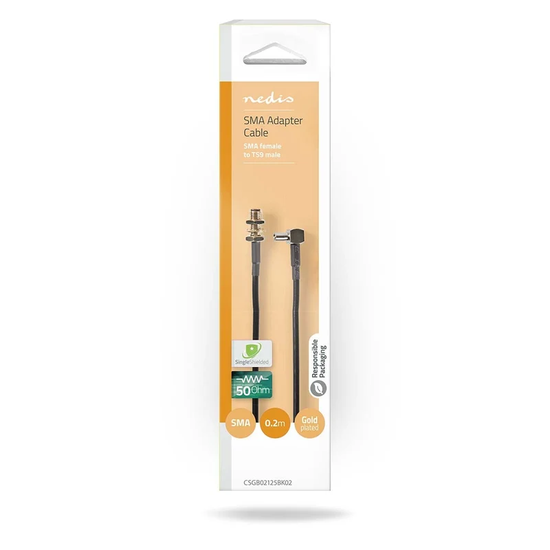 Antennekabel SMA Female - TS9 - Verguld