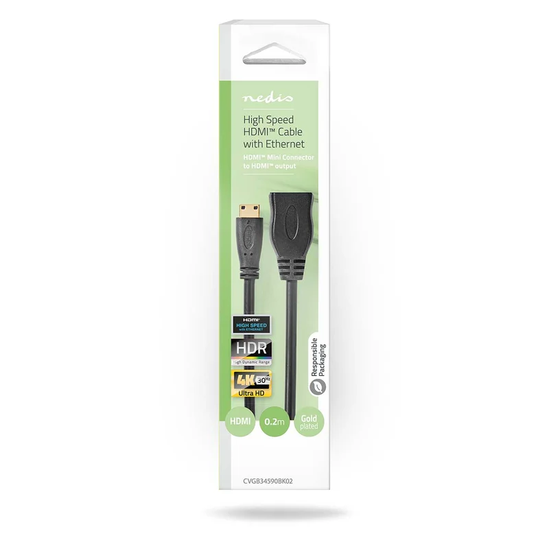 High Speed HDMI™-Kabel met Ethernet HDMI™ Mini-Connector - HDMI™ Output - 4K@30Hz
