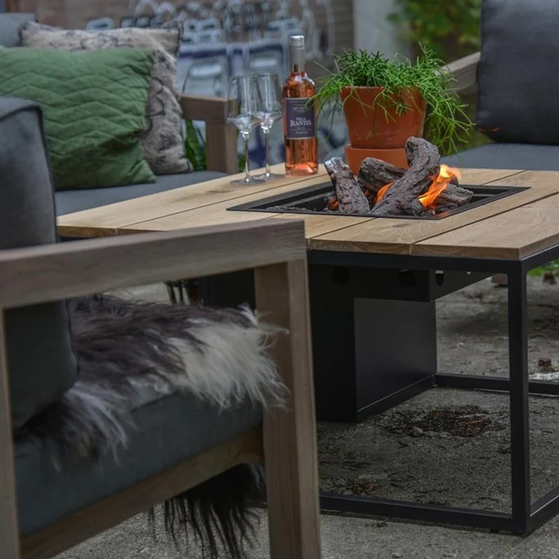 Cosi Fires - Vuurtafel Cosiloft black / teak