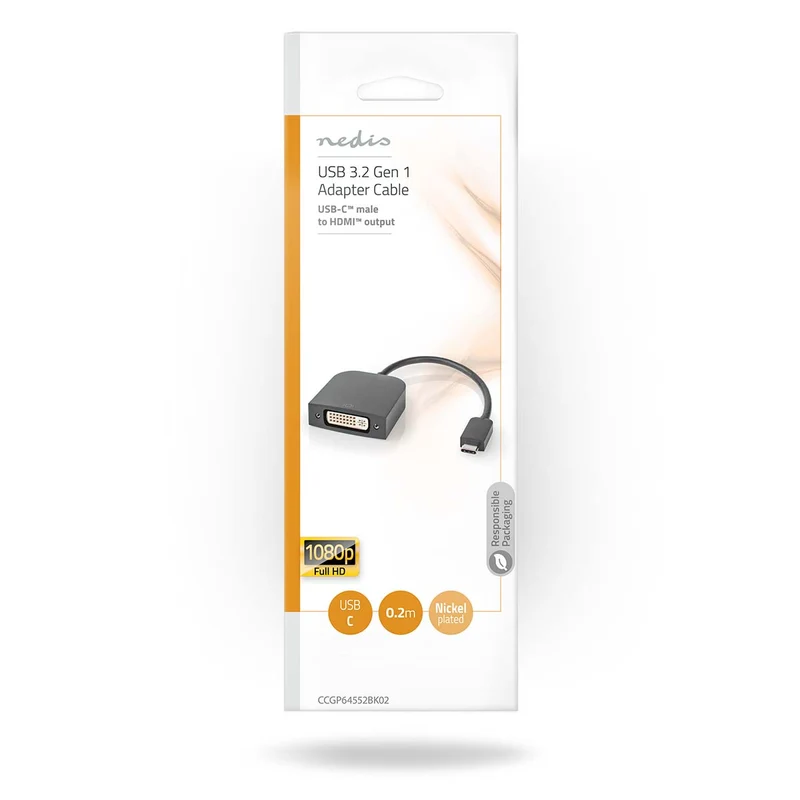 USB-C™ Adapter USB 3.2 Gen 1 - USB-C™ Male - DVI-D 24+1-Pins Female