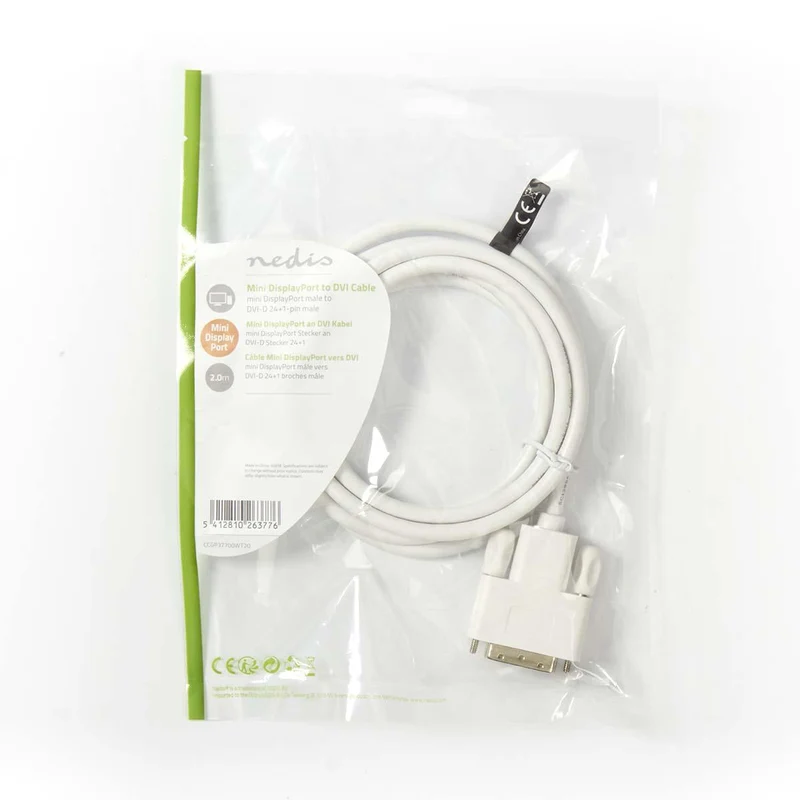 Mini DisplayPort-Kabel DisplayPort 1.2 - Mini-DisplayPort Male - DVI-D 24+1-Pins Male