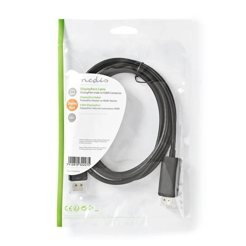 DisplayPort-Kabel DisplayPort Male - HDMI™ Connector - 4K@60Hz