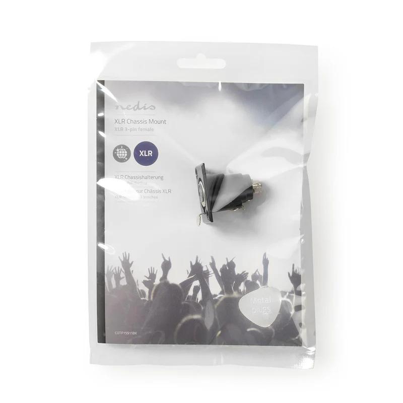 XLR-Connector Recht - Female - Vernikkeld