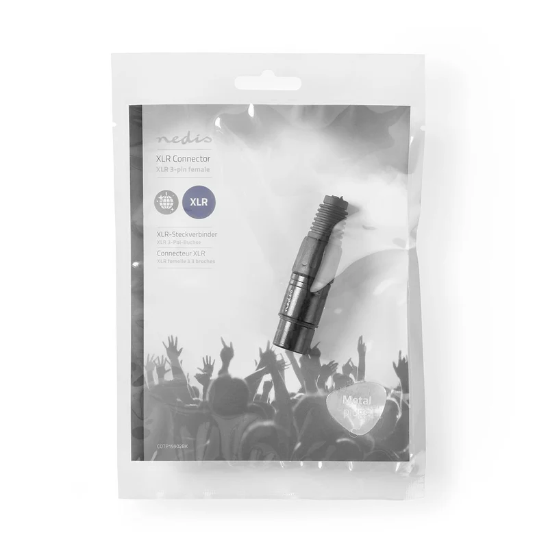 XLR-Connector Recht - Female - Vernikkeld