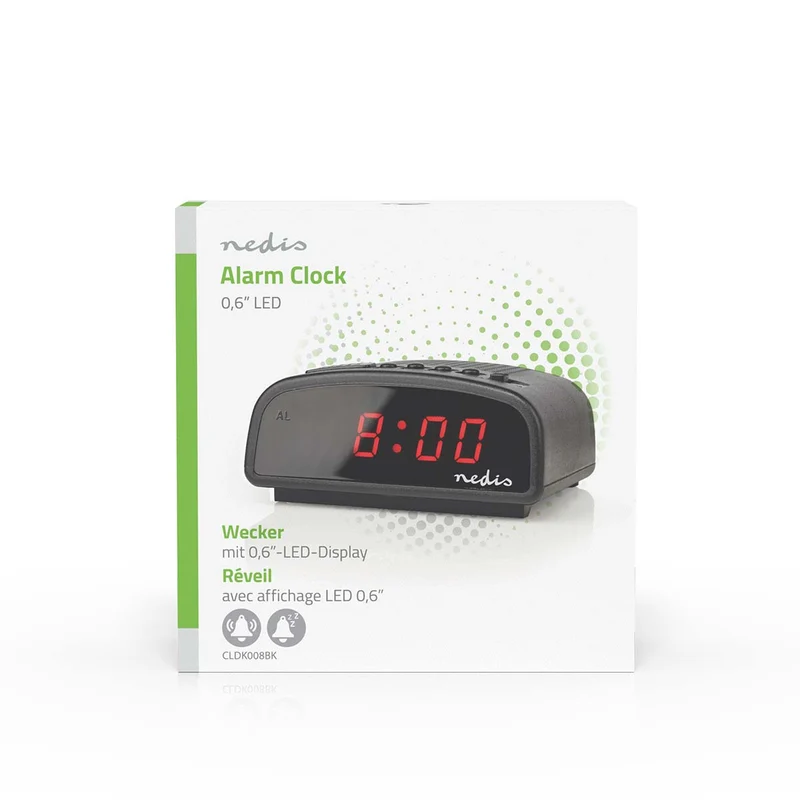 Digitale Tafelklok LED - Snoozefunctie - Zwart