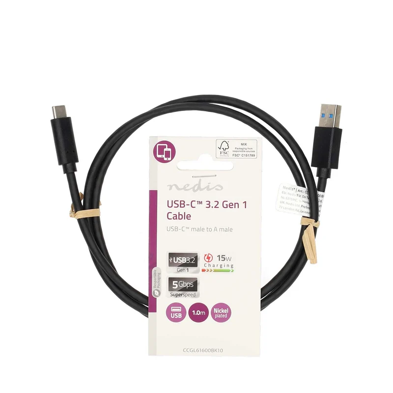 USB-Kabel USB 3.2 Gen 1 - USB-A Male - USB-C™ Male