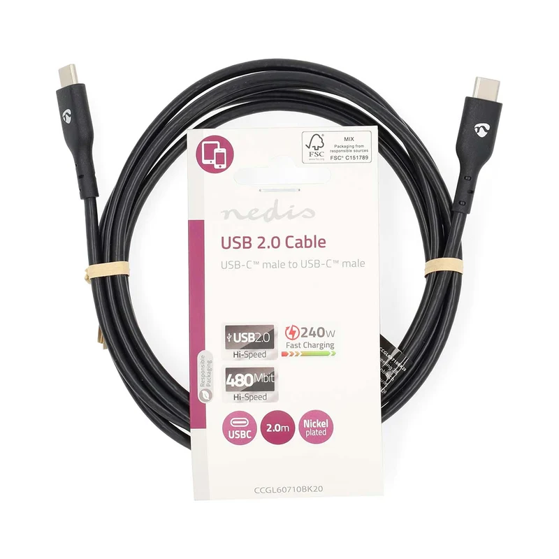 USB-Kabel USB 2.0 - USB-C™ Male - USB-C™ Male