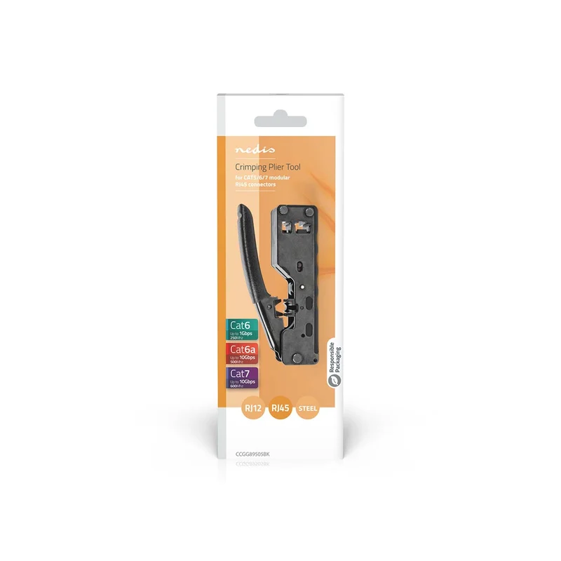 Krimptang CAT5 / CAT5e / CAT6 / CAT6a / CAT7 / RJ12 - Snijden / Tang - ABS / Staal