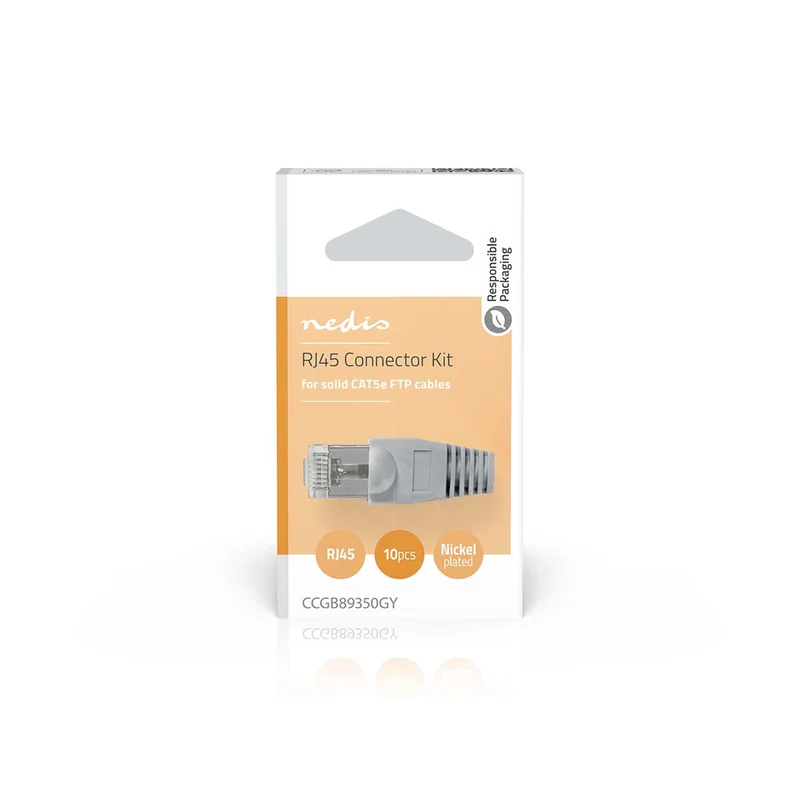 RJ45-Connector Male - Solid FTP CAT5e - Recht