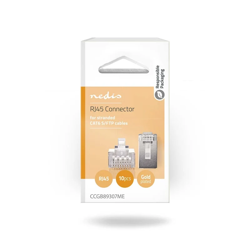RJ45-Connector Male - Stranded STP CAT6 - Recht