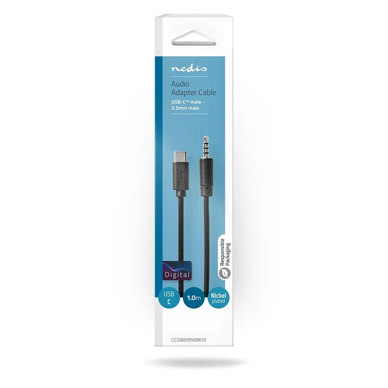USB-C™ Adapter USB 2.0 - USB-C™ Male - 3,5 mm Male