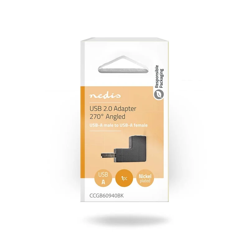 USB-A Adapter USB 2.0 - USB-A Male - USB-A Female