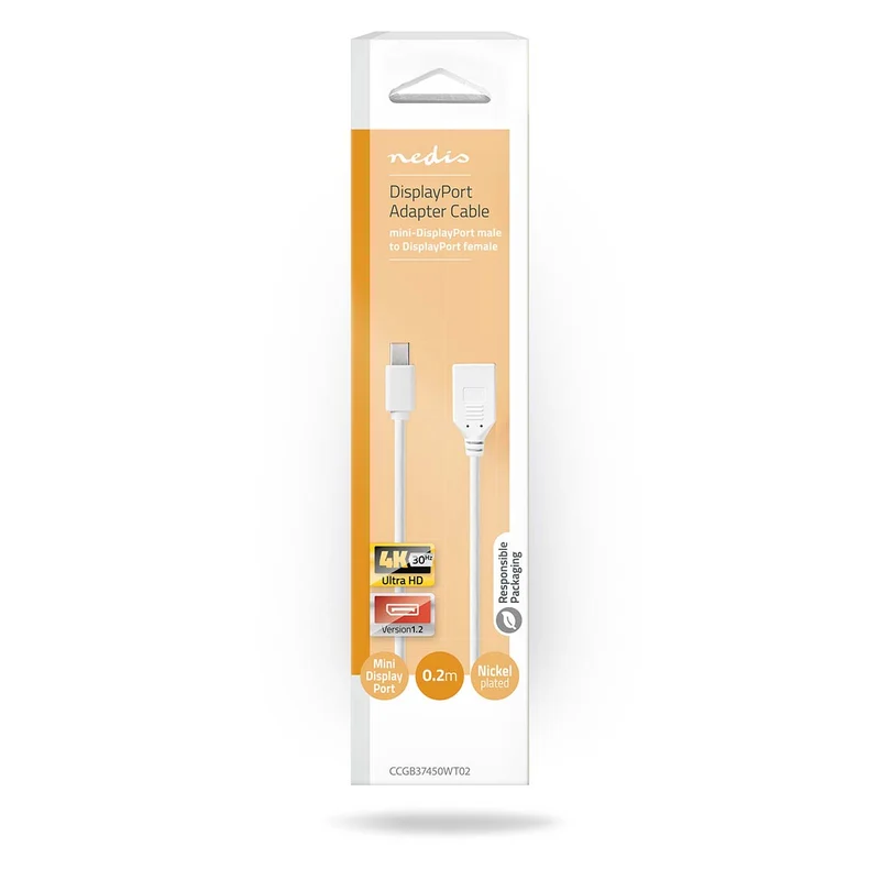 Mini DisplayPort-Kabel DisplayPort 1.2 - Mini-DisplayPort Male - DisplayPort Female
