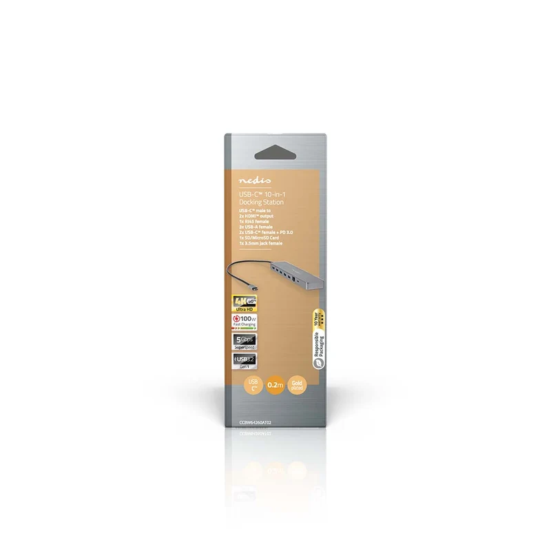 USB Multi-Port Adapter 10-in-1 - USB 3.2 Gen 1 - USB-C™ Male