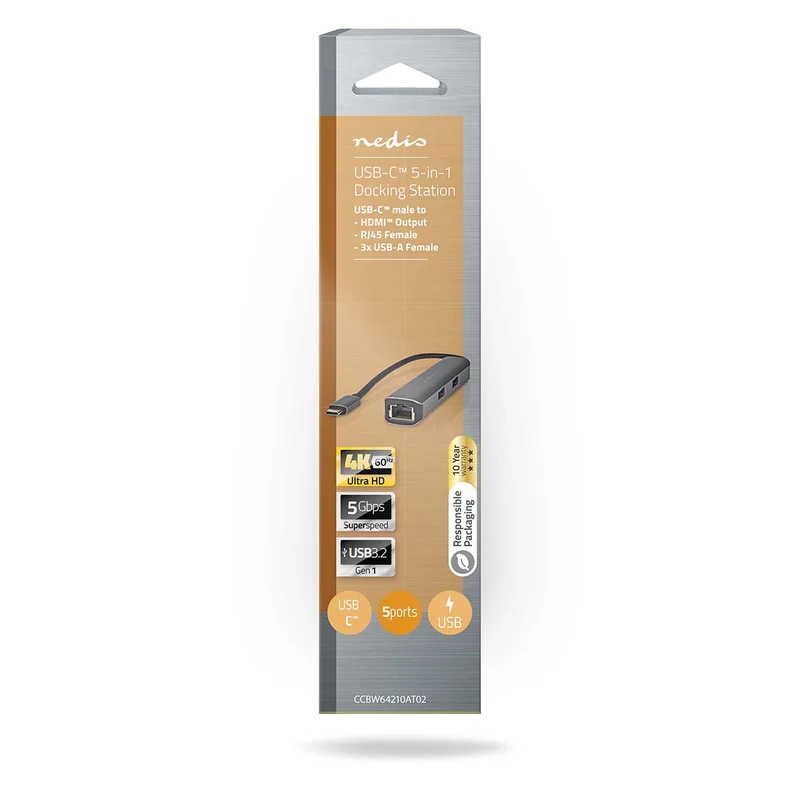 USB Multi-Port Adapter 5-in-1 - USB 3.2 Gen 1 - USB-C™ Male