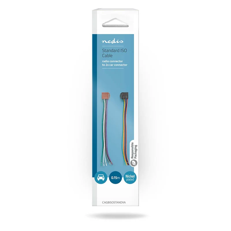 ISO-Kabel voor Autoradio ISO-compatibiliteit: Standaard - 0.15m - Rond