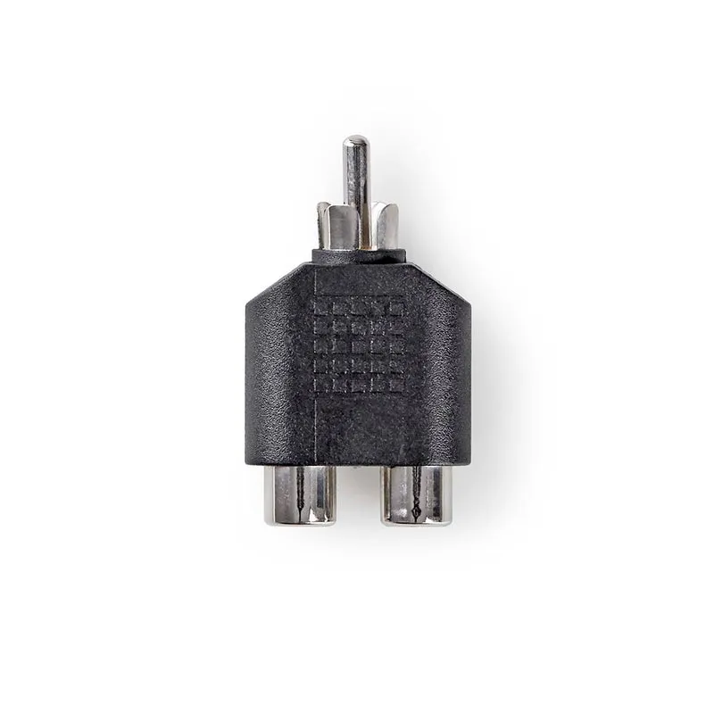 Subwoofer-Adapter RCA Male - 2x RCA Female - Vernikkeld