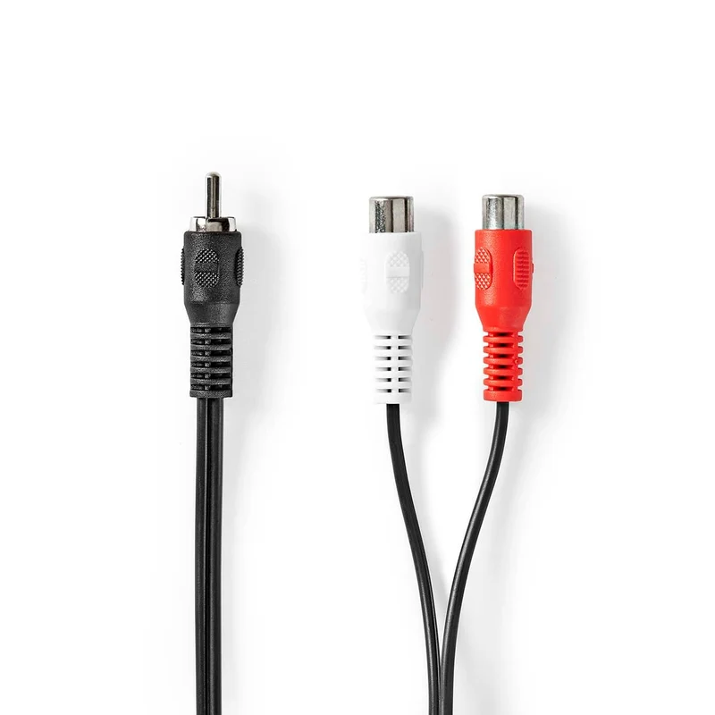 Subwoofer-Kabel RCA Male - 2x RCA Female - Vernikkeld