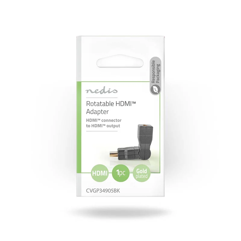 HDMI™-Adapter HDMI™ Connector - HDMI™ Output - Verguld